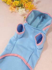 Pet Autumn/Winter Hooded Sweatshirt Letter Minimalist Style Cat & Dog Outdoor Wear - Baby Blue - View 5