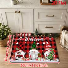 1/2/3pcs Christmas Theme Kitchen Rugs, Flannel Kitchen Rugs, Soft Comfortable Absorbent Non-Slip Machine Washable With Non-Slip Backing, Suitable For Multiple Scenes: Entryway, Living Room, Bedroom, Kitchen, Dining Room, Bathroom, Laundry Room, Hallway, Christmas Holiday Home Decor Floor Mat - Multicolor - View 13