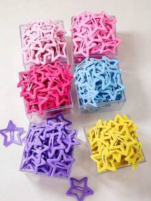 60/20pcs Assorted Colorful 3cm Small Hair Clips, Suitable For Girls Daily Casual Fashion Hair Accessories - Multicolor - View 1