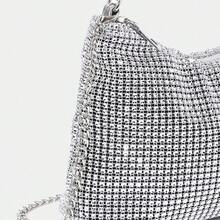 Glamuroso, Elegante & Refinado, Lujo Discreto Bolso de Hombro con Lentejuelas Brillantes para Mujer, Artículos de Boda - Negro3 - Ver 5