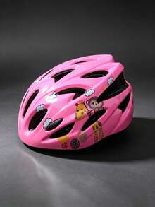 1 Piece Protective Sports Helmet With Adorable Deer Print Pattern, Lightweight & Durable Shell, Custom Adjustable Circumference, Removable Detachable Inner Lining, Gift For Outdoor Cycling, Skateboarding And Roller Skating Sports - Multicolor - View 4