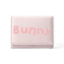 Creative Text Bunny Short Wallet, Thin Student Short Wallet, Compact Coin Purse Wallet, Mini Handheld Card Holder Coin Bag - Multicolor - View 8