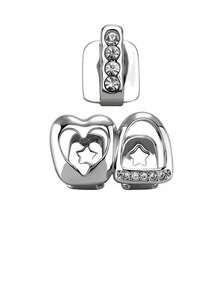 Gold Dental Grills Set, Hollow Heart Shape, Made Of Cubic Zirconia, Suitable For Daily Wear And Valentine's Day Gift, Hip Hop Style, Teeth - Multicolor - View 4