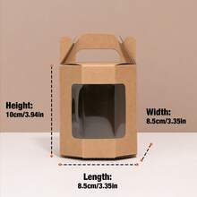 [10/20/50pcs]Small Octagonal Clear Window Gift Box White / Pink 2 Colors Foldable Holiday Birthday Party / Retail Packaging Wine Glass Aromatherapy Dried Flower Retail Wholesale And Wedding Party Corporate Gift Box - Showcase Box - View 24