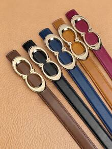 New Designer Letter Buckle Belt - Paired With Exquisite Alloy Buckle, Light Luxury Versatile, Suitable For Daily Commute, Date, Wedding And More Occasions - Multicolor - View 5
