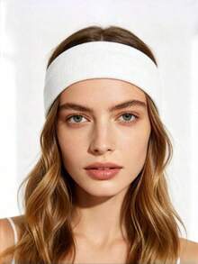 Set 4 buah Bando Lebar Minimalis Warna Polos untuk Wanita, 4 Warna Karet Rambut Elastis, Anti Selip untuk Bepergian, Olahraga, Mencuci Muka, dan Merias Wajah - MultiWarna - View 3