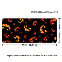1pc Halloween Design Desk Mat Pumpkin Expression Mouse Pad XXL Large Extended Gaming Mousepad Man Women Office Decor Desk Pad, Big Laptop Computer Keyboard And Mouse Mat With Stitched Edges - View 14