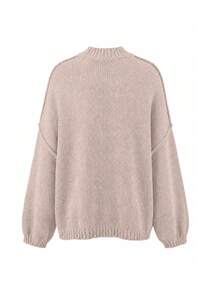 Joy Knit Women's Autumn/Winter Sweater Fashion New Style - Winter Sweater Cardigan Minimalist Versatile Loose Fit - Metal Button Knit Long Sleeve Cardigan - Beige - View 5