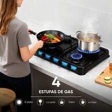 Parrilla Empotrable 4 Quemadores Gas LP   HTht98928006 - Negro-1 - Ver 2