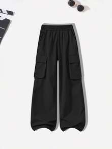Fashionable Casual Versatile Loose Cargo Pants 2-Piece Set, Teen Boys' Autumn/Winter Bottoms Outfit - Multicolor - View 4