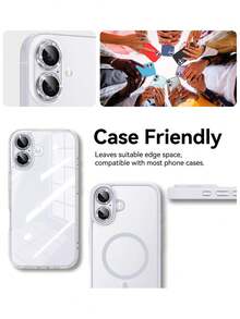 CASECOPS 3Set/9Pcs Camera Lens Protector Film, Fit For 18/17/16/15/14/13/12/11, Tempered Glass Metal Ring Cover, High Definition Transparent (Silver) - 9pcs - View 6