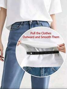 4pcs/Set (1 Strap + 3 Buttons) Adjustable Hem And Waist Tool Kit, Suitable For Seamless Hem Shortening And Button Repair Of T-Shirts, Sweaters And Dresses, Clothing Accessories - A - View 2