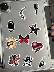 50pcs Punk Subculture Stickers For Adults Teens Sticker Enthusiasts Scrapbooking Journaling Laptops Skateboards Add A Fun Touch To Your Devices! - A - View 5