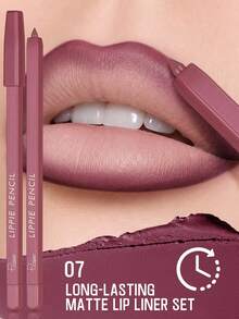 Pudaier 2 Buah Pensil Bibir Matte - Tahan Air, Tahan Lama, Tutup Mudah Diasah untuk Tampilan Riasan 3D, Warna Berry Tidak Lengket, Cocok untuk Semua Jenis Kulit - Hadiah Riasan Sempurna untuk Wanita - 02+10 - View 6