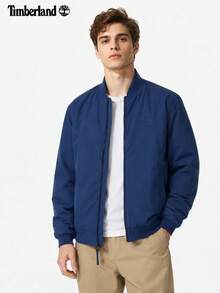 Timberland Jaket Penerbangan Pria, Pakaian Luar Baru, Olahraga Luar Ruangan, Bernapas, Kasual, Kerah Tegak, Jaket Baseball - Royal Blue - View 1