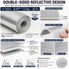 Aluminum Foil Insulation Pad, Heat-Resistant Thermal Insulation Material, Suitable For Kitchen Stove, Wall, Roof, Home DIY - Insulation Foam - View 2