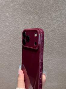 Heart-Shaped Full Coverage Anti-Drop Phone Case Compatible With IPhone 18 Pro Max/18 Pro/18/17 Pro Max/17 Pro/17/16 Pro Max/16/16 Pro/16 Plus/15/15 Pro Max/15 Pro/15 Plus/11/12/13/14 Pro Max/12 Pro/12 Pro Max/13 Pro/13 Pro Max/7 Plus/14 Pro/14 Pro Max/14 Plus Soft Protective Cover, Luxury Rhinestone Crystal Design, Style Premium Feel - Plum Purple - Heart-shaped Edge - View 10