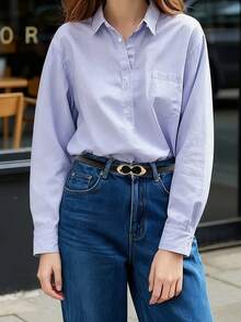 New Designer Letter Buckle Belt - Paired With Exquisite Alloy Buckle, Light Luxury Versatile, Suitable For Daily Commute, Date, Wedding And More Occasions - Multicolor - View 6