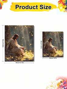 Jesus Under The Tree Digital Oil Painting, DIY Canvas Art, Suitable For Adult Beginners, Wall Art Decoration Holiday Gift, Includes Oil Painting Tools - Sets - View 4