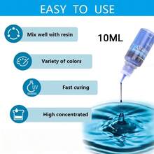 Epoxy Resin Pigment Real Color Colorant Concentrated 24 Color Liquid Resin Dye For Art And DIY Jewelry Making,10ml Each - 24colors/set - View 2