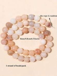 1 Strand Natural Pink Aventurine Round Beads, Loose Beads For Jewelry Making DIY Bracelet Accessories, 4/6/8mm - Multicolor - View 11