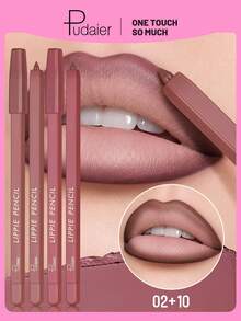 Pudaier 2 Buah Pensil Bibir Matte - Tahan Air, Tahan Lama, Tutup Mudah Diasah untuk Tampilan Riasan 3D, Warna Berry Tidak Lengket, Cocok untuk Semua Jenis Kulit - Hadiah Riasan Sempurna untuk Wanita - 02+10 - View 11
