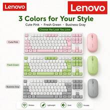 1 Set Lenovo X5K-X5M Silent 2.4G Wireless Keyboard And Mouse Combo, Ultra-Thin Ergonomic Design, Stable Signal, With Mini Receiver, Suitable For Daily Office Typing, Home Use And Casual Gaming Laptop PC - View 3