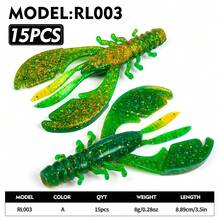 PRO BEROS PROBEROS 15PCS Fishing Lures Crayfish Shrimp 8.9cm/8g Soft Baits Artifical Bait Bass Perch Fishing Baits - Multicolor - View 16