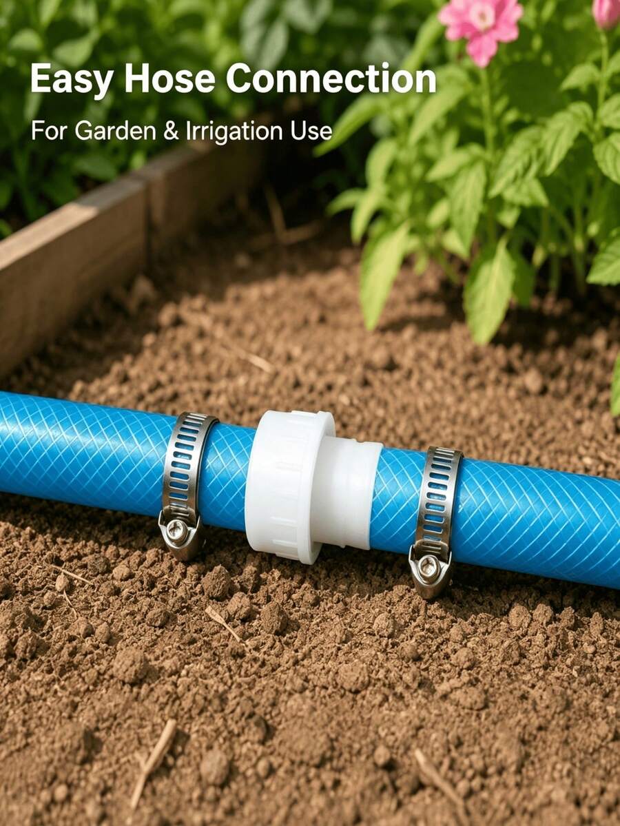 3pcs Leak-Proof Anti-Aging 1/2" Straight Connector, Suitable For 16mm Inner Diameter Irrigation Pipe/Garden Hose, 3-In-1 Quick Connect Splicing Extension Joint For Greenhouse Drip Irrigation System (Tool-Free Quick Install, Requires Separate Clamp) - A - View 1