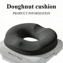 1pc Ergonomic Donut Seat Cushion For Office Chair, Soft Support Pillow, Hip And Waist Protection, Suitable For Postpartum, 10-Hour Long Sitting, Driving And Desk Work, Polyester Material, Machine Washable, Enhances Sitting Comfort - O-shaped Cushion - View 8