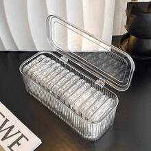 Acrylic Nail Art Storage Box 5/10/20/30/40/60pcs - Transparent Square Display Box, Suitable For Nail Accessories, Earrings, Bracelets, Cards, With Lid Portable Storage Box, Pink Black White Optional, Multi-Scenario Collection Storage Container - Clear - View 11