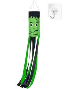 Halloween Wind Vane Hanging Ghost Wind Sock, Scary Ghost Decoration, Ghost Wind Direction Indicator, Holiday Yard Outdoor Decor, Polyester Wind Sock Flag, Suitable For Halloween Yard Decoration And Holiday Celebration, Halloween Gift - Multicolor - View 12