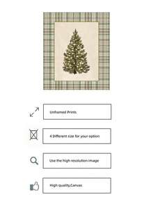 1pc Frameless Vintage Christmas Tree Pattern Neutral Rustic Modern Cottagecore Holiday Wall Art Dorm Bedroom Apartment Decor Back To School Funky Posters Dorm Essentials - Christmas Tree - View 6