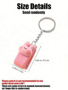 10pcs Cartoon Animal Mini Stapler Keychain Set, Macaron Colorful Random Styles, Portable Compact Stapler With Staples, Cute Creative Pendant Mini Stapler, Student Back To School Stationery Office Home Organizing Binding Tool, Mini Stationery Set Gift - Multicolor - View 3
