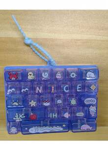 1 buah Gantungan Kunci/Liontin Keycap Keyboard 26 Tombol Motif Domba & Anjing, Penguat Suasana Hati dan Pereda Stres, Suara Jernih, Anti-Stres - MultiWarna - View 9