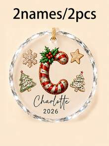 Custom Large Christmas Initial Hanging Decor, Holiday Cookie Letter Wall Hanging Decoration, Personalized Name Tree Pendant, Suitable For Holiday Home Decor, Custom 2026 Gift For Family And Friends, Customizable A-Z Christmas Decoration, Room Decor, Commemorative Gift, Family Gift - Style C - View 21