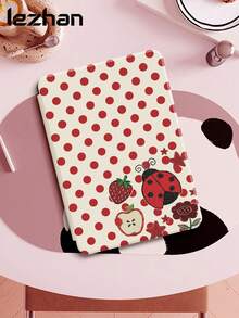 Lezhan 小瓢蟲紅色波點圖案保護殼，相容 Kindle 2024、Ko-Bo、Kindle NK 11/Kindle Youth Edition/Kindle Paperwhite 5，相容 iPad 10.2 吋 10 代/11(A16)2025(11 吋)、Galaxy Tab A8 10.5 吋 2022，具備自動喚醒/睡眠功能，輕巧便攜，完美貼合並保護您的閱讀裝置 - 彩色 - 查看 32