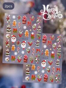 1 Set Christmas Gingerbread Man Candy Cane Pattern Decorative Stickers, Exquisite Holiday Atmosphere, Cup And Vessel Exterior Decoration, Holiday Decorative Stickers - Decorative Stickers - View 6