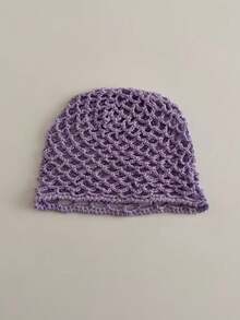 1 pieza Sombrero de mujer estilo Y2K casual y lindo, de tejido de punto calado y de colores contrastantes, transpirable, hecho a mano, adecuado para salir, fotografía, uso diario, sombrero de cubo, verano, playa - hueco - Ver 13