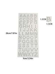 2pcs/1pc DIY Letter Rhinestone Stickers | 26 English Letters Full Set, Self-Adhesive Glitter Design, Customizable Text, Create Personalized Makeup Look! Suitable For Music Festivals, Parties, Hot Girl Style, Apply On Forehead, Hair, Cheeks, Eye-Catching Effect, Shiny And Glittery, Built-In Highlights, Easy To Use, Waterproof And Long-Lasting, Effortlessly Release Cool And Spicy Atmosphere, Make You The Center Of Attention - Multicolor - View 6