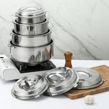 4件組不鏽鋼雙層鑽紋保溫鍋具套組，螺紋大容量便當盒套組，雙層恆溫鍋具，不鏽鋼加厚保溫保鮮盒 [1L 2L 3L 5L] - 4件裝鑽石 - 查看 7