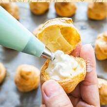 Bộ đầu bắt kem inox, vòi bơm nhân bánh donut và bánh su kem, dụng cụ trang trí bánh cupcake - Bạc - Xem 4