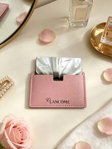 Lancôme Card-Style Portable Thin Card Makeup Mirror, High-Definition Pocket Mirror For Home, Dorm, Business Trip, Travel, Office Touch-Ups, Girls' Holiday Birthday Gift, Luxury Portable Beauty Mirror - Pink - View 11