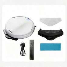 Robot Vakum dan Pel 3-in-1, Pembersih Lantai Otomatis dengan Kontrol Aplikasi & Jarak Jauh, 6 Mode, Pengenalan Rintangan & Anti-Jatuh, Dapat Diisi Ulang, Waktu Siaga Lama, Tangki Air Mendukung Penggunaan Kering & Basah, Cocok untuk Lantai Keras di Rumah, Kapasitas Baterai 2000mAh - karang putih - View 15