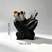1pc 3D Printed Butterfly Makeup Brush Holder, Aesthetic Desktop Cosmetic Storage Box, Multi-Functional Storage Bucket, Suitable For Eyebrow Pencil, Earrings Jewelry, Vanity Decor - Multicolor - View 7