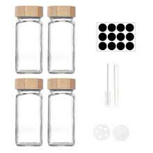4/6/8/12/18/24 Sets Kitchen Spice Jars, 120ml Glass Salt And Pepper Shaker Set, Square Salt Shaker Set, Kitchen Spice Jars, Seasoning Jars, Outdoor Picnic And BBQ Creative Spice Jars, Spice Storage, Kitchen Accessories - Clear - View 12