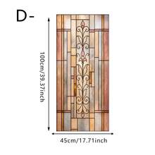 4/1 قطعة فيلم خصوصية نافذة مطفي بنقوش هندسية وزهرية. ملصقات PVC قابلة للإزالة بدون غراء بأسلوب أوروبي عتيق للمطبخ وغرفة النوم والحمام والمكتب وديكور المنزل الزجاجي. - متعدد الألوان - مشاهدة 12