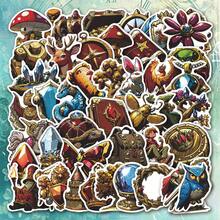 50Pcs Fantasy Adventure Decorative Sticker Pack, Knight, Gem‑Encrusted Relic And Mythical Beast Motifs, Vinyl Waterproof Decals, Bold‑Toned Decor For Laptops, Water Bottles, Journals And Scrapbook - Alien - View 2