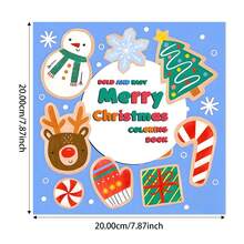 1pc Christmas Coloring Book, Christmas Tree, Santa Claus, Snowman Tracing And Coloring Book, 20 Pages Of Different Patterns, Single-Sided Printing Anti-Bleed, Creative Drawing Book, Adult Stress Relief And Concentration Birthday Gift - Christmas - View 8