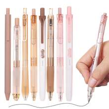 6pcs Retractable Gel Pens Quick Drying High Capacity Highlighter Markers For Exam Practice - Sets - View 1